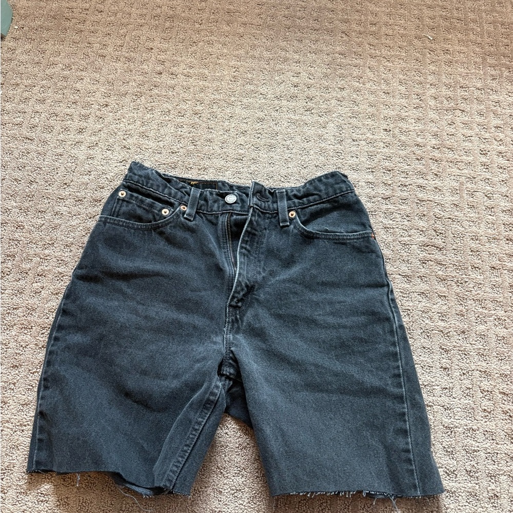 Black Denim Shorts